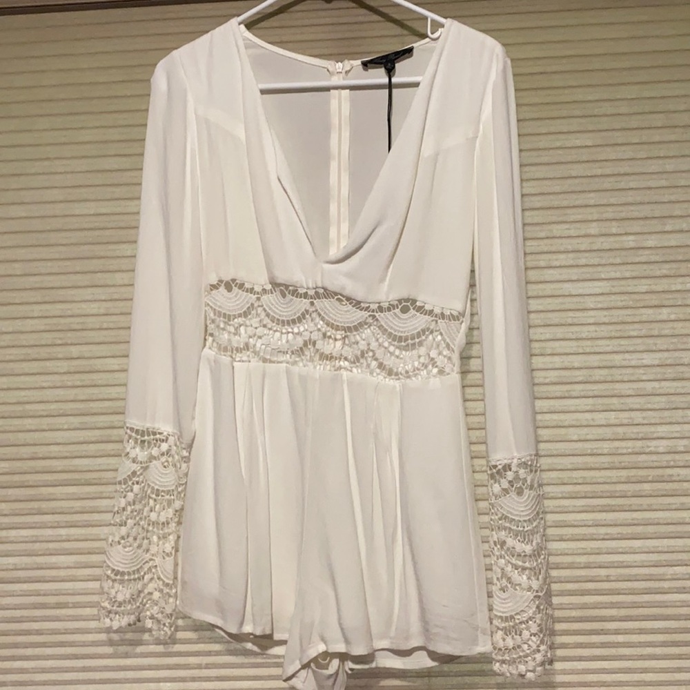 Honey Punch Lace Long Sleeve Romper